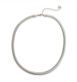 Silver Lightweight Herringbone Chain Necklace