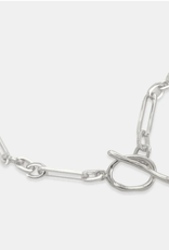 Silver Rhodium Plated/Stainless Steel 36" Chain Links Necklace