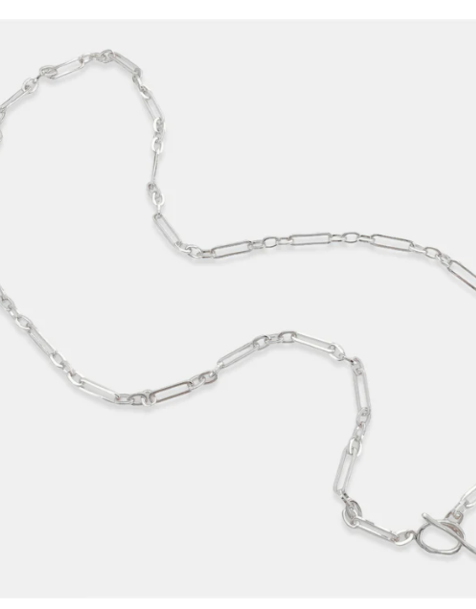 Silver Rhodium Plated/Stainless Steel 36" Chain Links Necklace