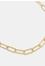 Gold Plated/Brass 18" Chain Links Necklace