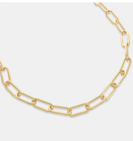 Gold Plated/Brass 18" Chain Links Necklace