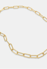 Gold Plated/Brass 18" Chain Links Necklace