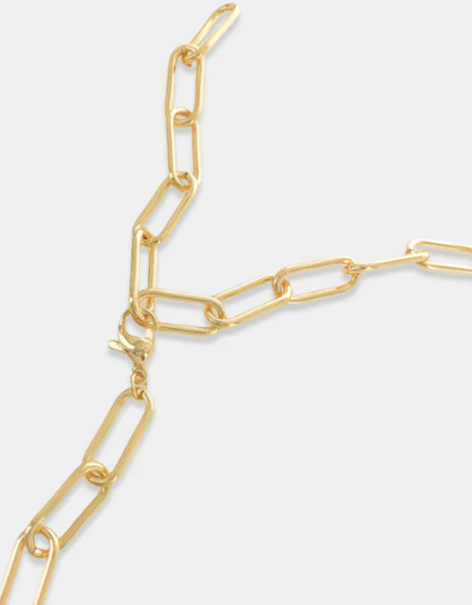 Gold Plated/Brass 18" Chain Links Necklace