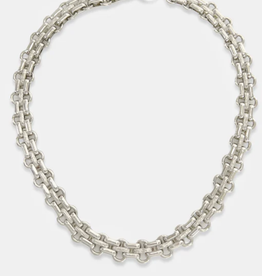 Silver Rhodium Plated 17" + 2 Triple Box Chain Necklace