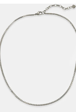 Silver Rhodium Plated 20" Cable Chain Necklace