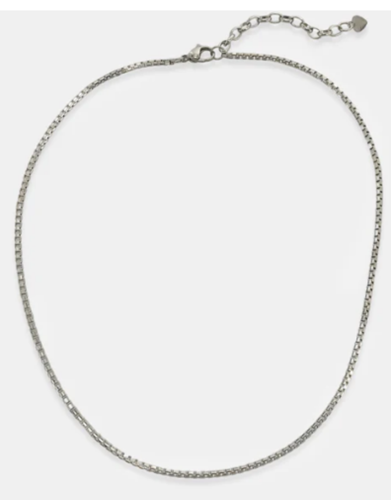 Silver Rhodium Plated 20" Cable Chain Necklace