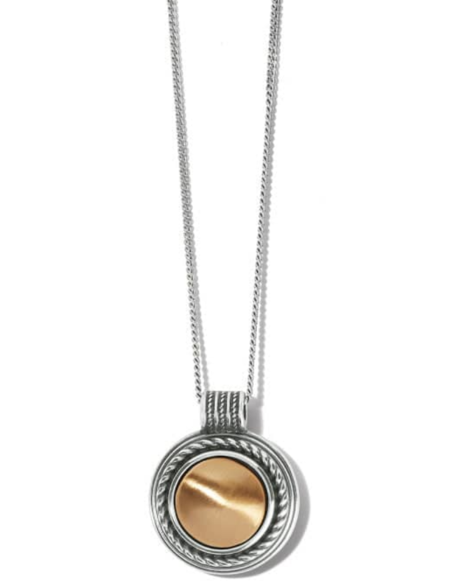 Silver w/Gold Monete Pendant Necklace