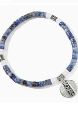 Brighton Silver/Blue Mingle Shores Petite Stretch Bracelet
