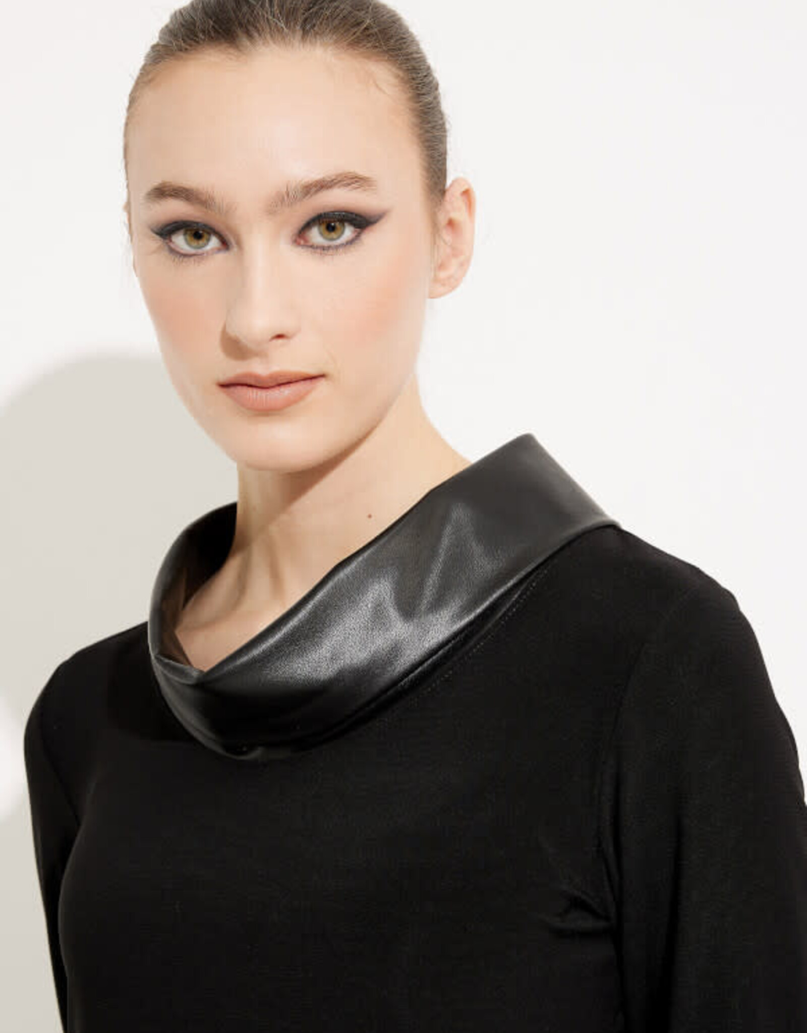 Black Faux Leather Cocoon Dress - Evelie Blu Boutique