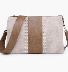 Brown/Beige Izzy Striped Crossbody