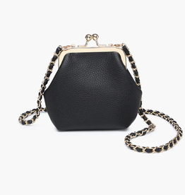 Black Cleo Coin Pouch Crossbody