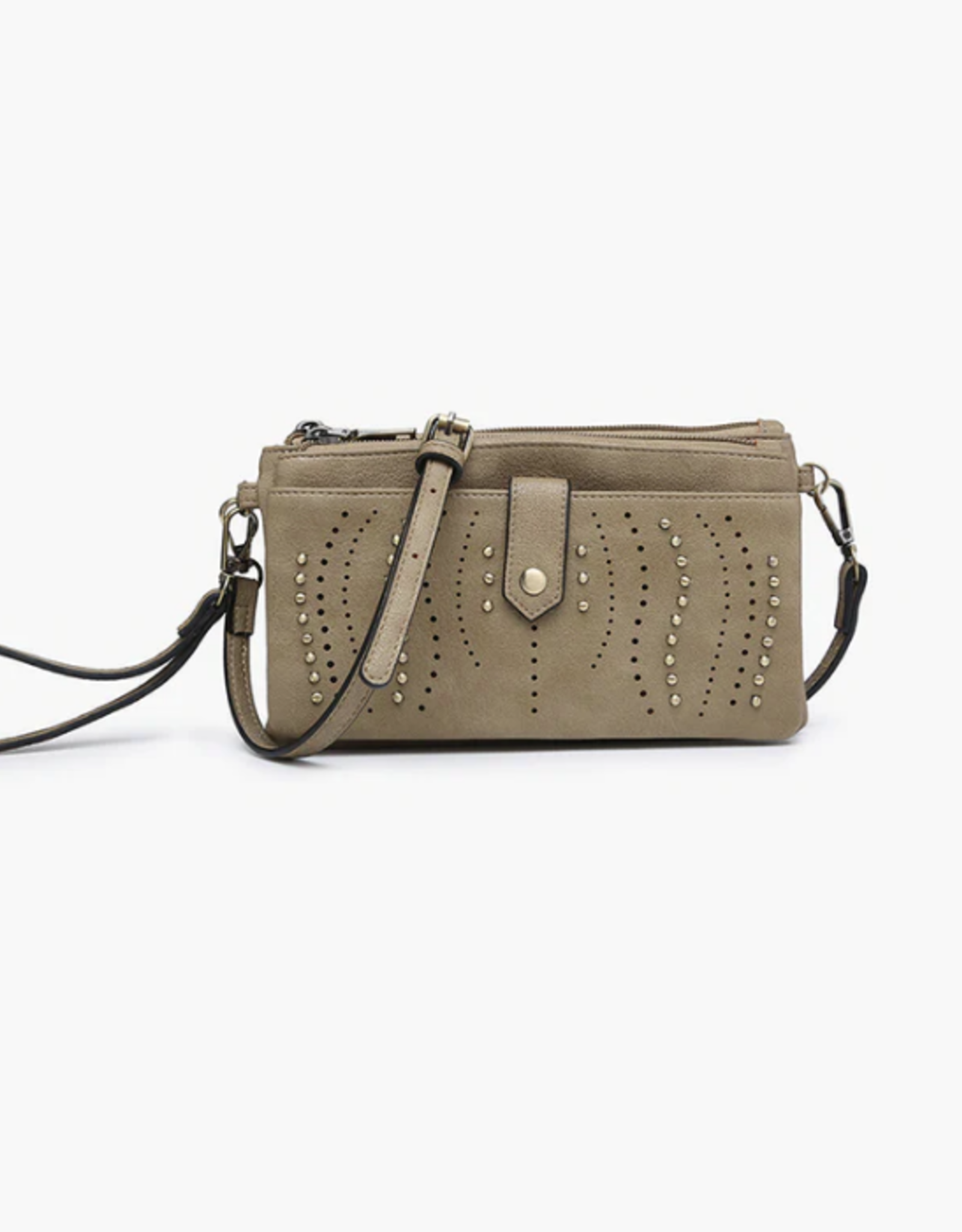 Dusty Green Ayra Studded Wallet / Clutch