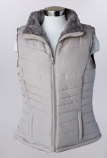Sand/Grey Faux Fur Reversible Vest