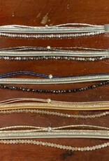 Multi Strand Crystal w/Metal Magnetic Clasp Bracelet