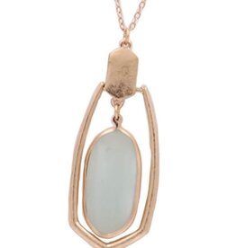 Silver 3 Layer Grey Crystal Rock Necklace - Evelie Blu Boutique