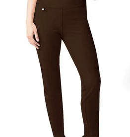 Chocolate Wide Waist Band Pull-On-Ankle Pant