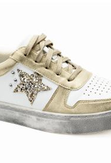 - Constellation White Gold Star Detail Fashion Sneaker