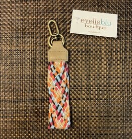 Multi Twill Woven Easy Find Wristlet Keychain/Clutch Strap 1.5"