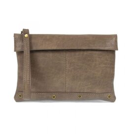 Taupe Kiara Fold Over Convertible Crossbody Bag