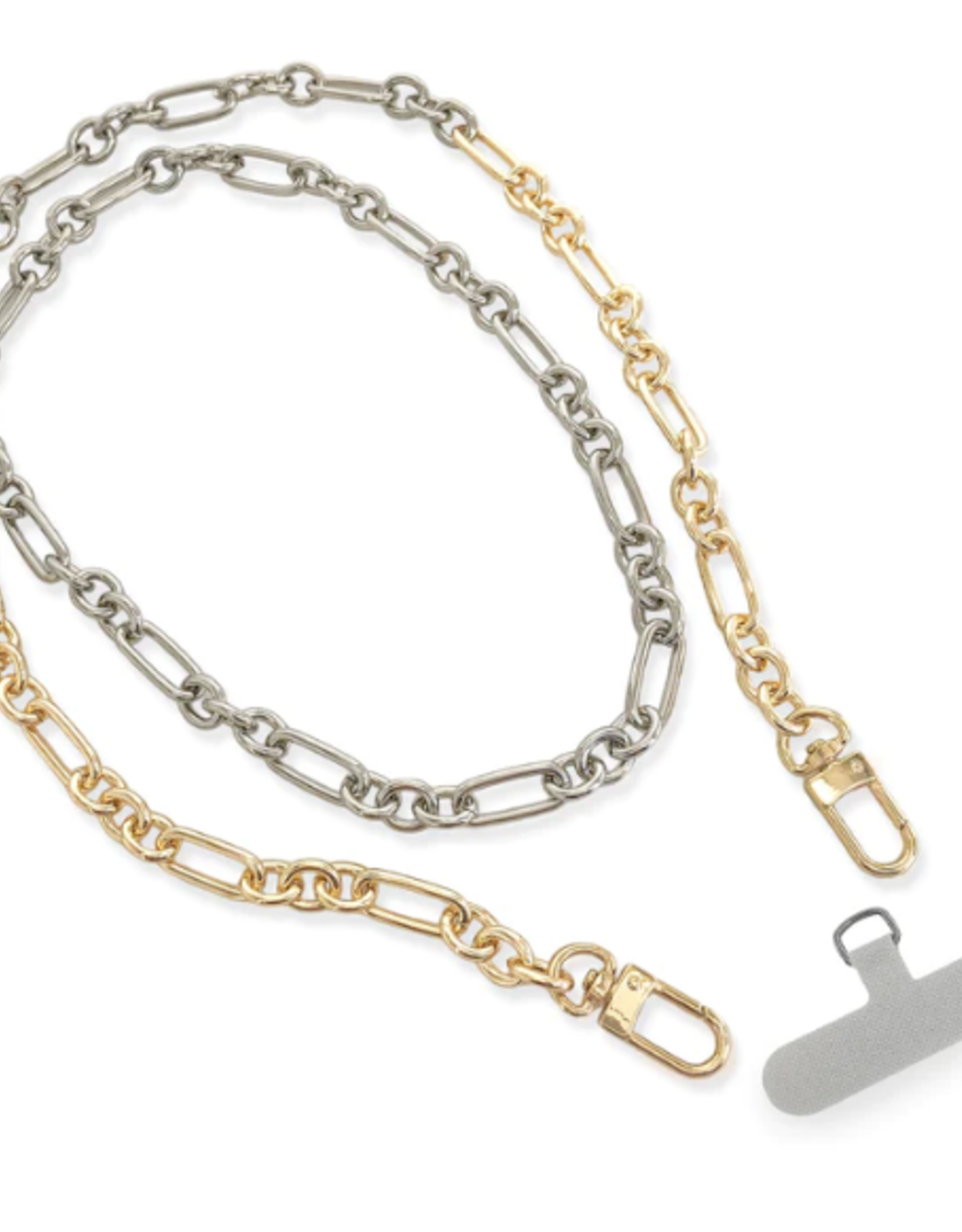 Two Tone  Silver & Gold Phone Chain