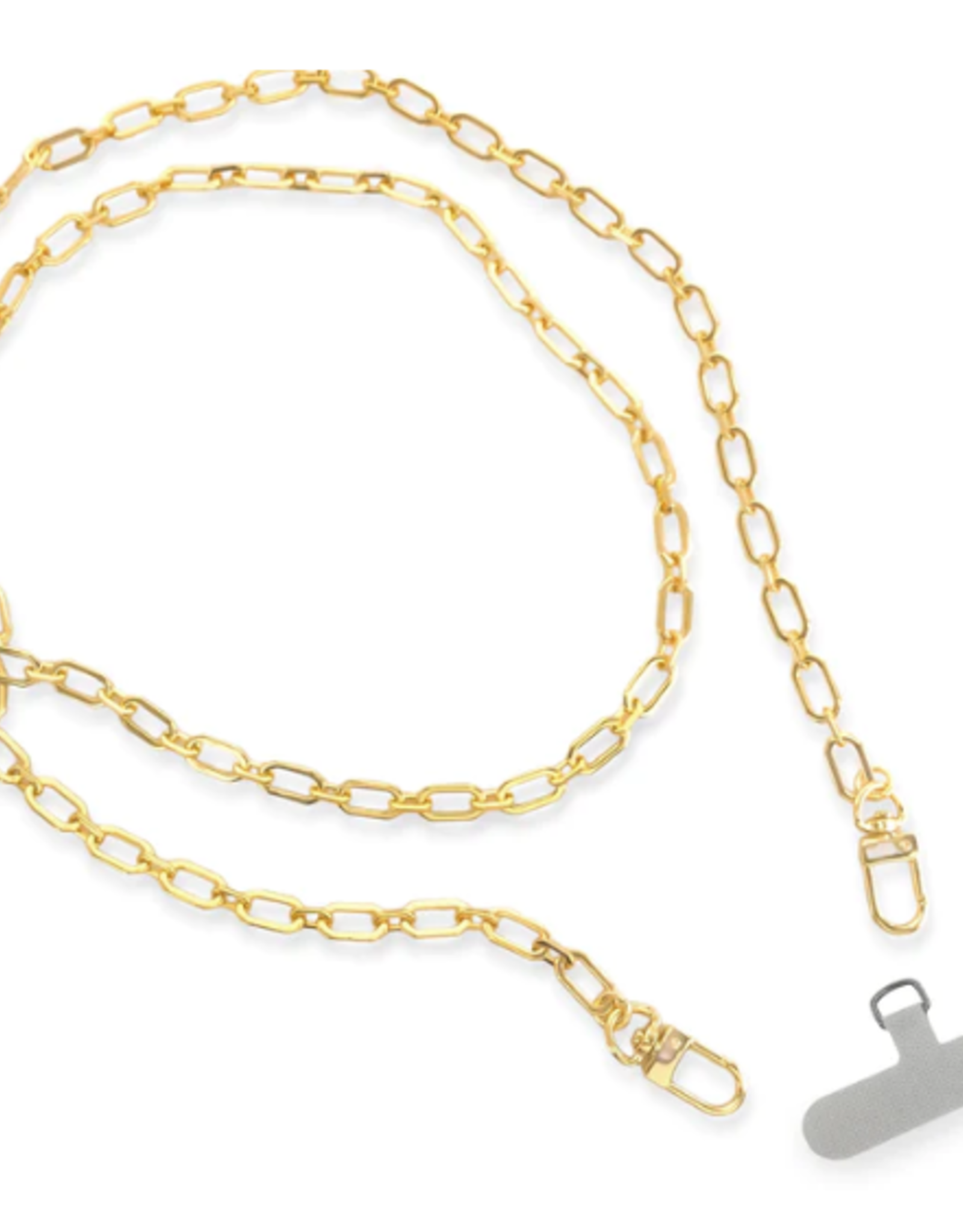 Gold Octagon Shaped Links Phone Chain
