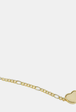 Gold Link Chain Tiny Heart Pendant Necklace