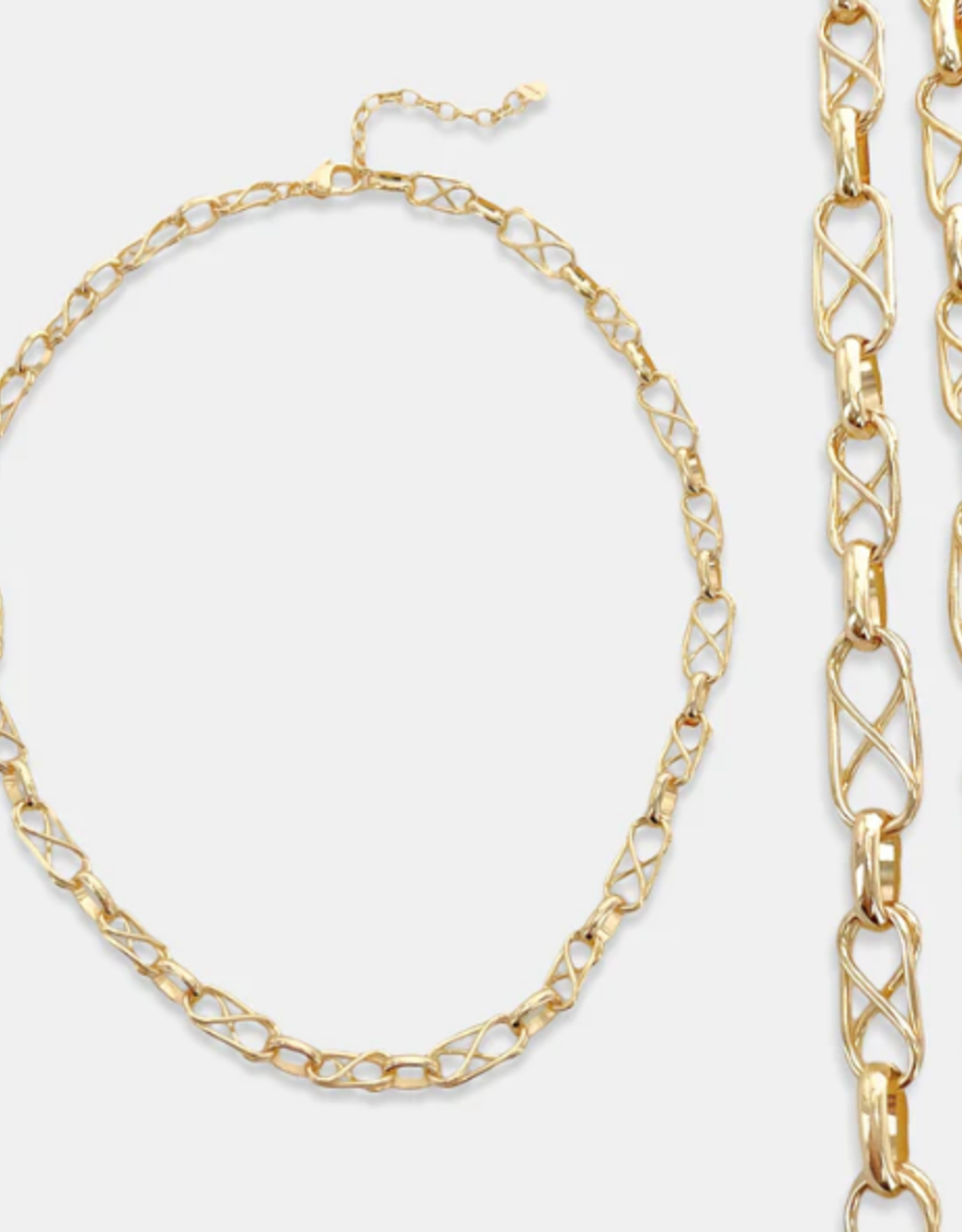 Gold Plated Infinity Chain Short Necklace
