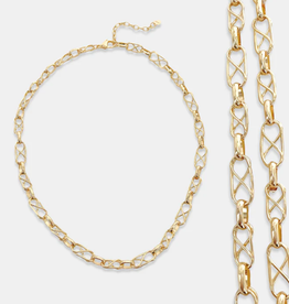 Gold Plated Infinity Chain Short Necklace