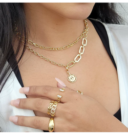 Gold Chain With Removable Pendant Necklace