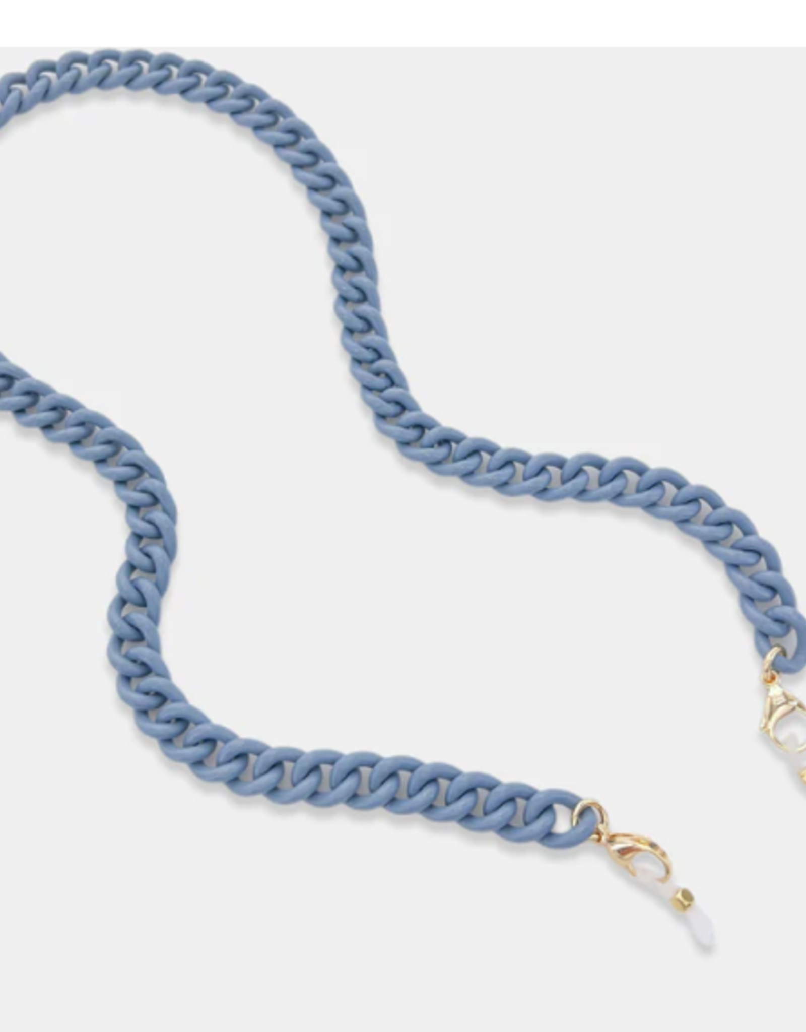 Denim Enamel Chunky  Chain Necklace