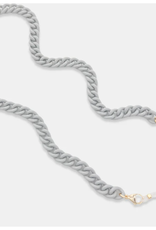 Grey  Enamel Chunky  Chain Necklace