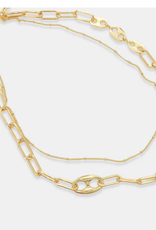 Gold  Paperclip Mariner Chain Necklace
