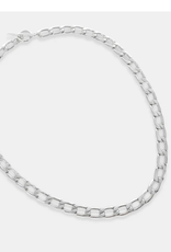 Glossy Silver Cuban Chain Necklace