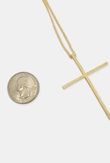 Gold Chain Cross Pendant Necklace