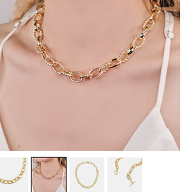 Gold Rope Chain Necklace