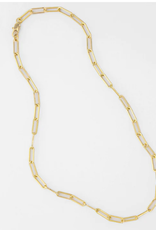 Gold Large Paper Clip Chain Necklace