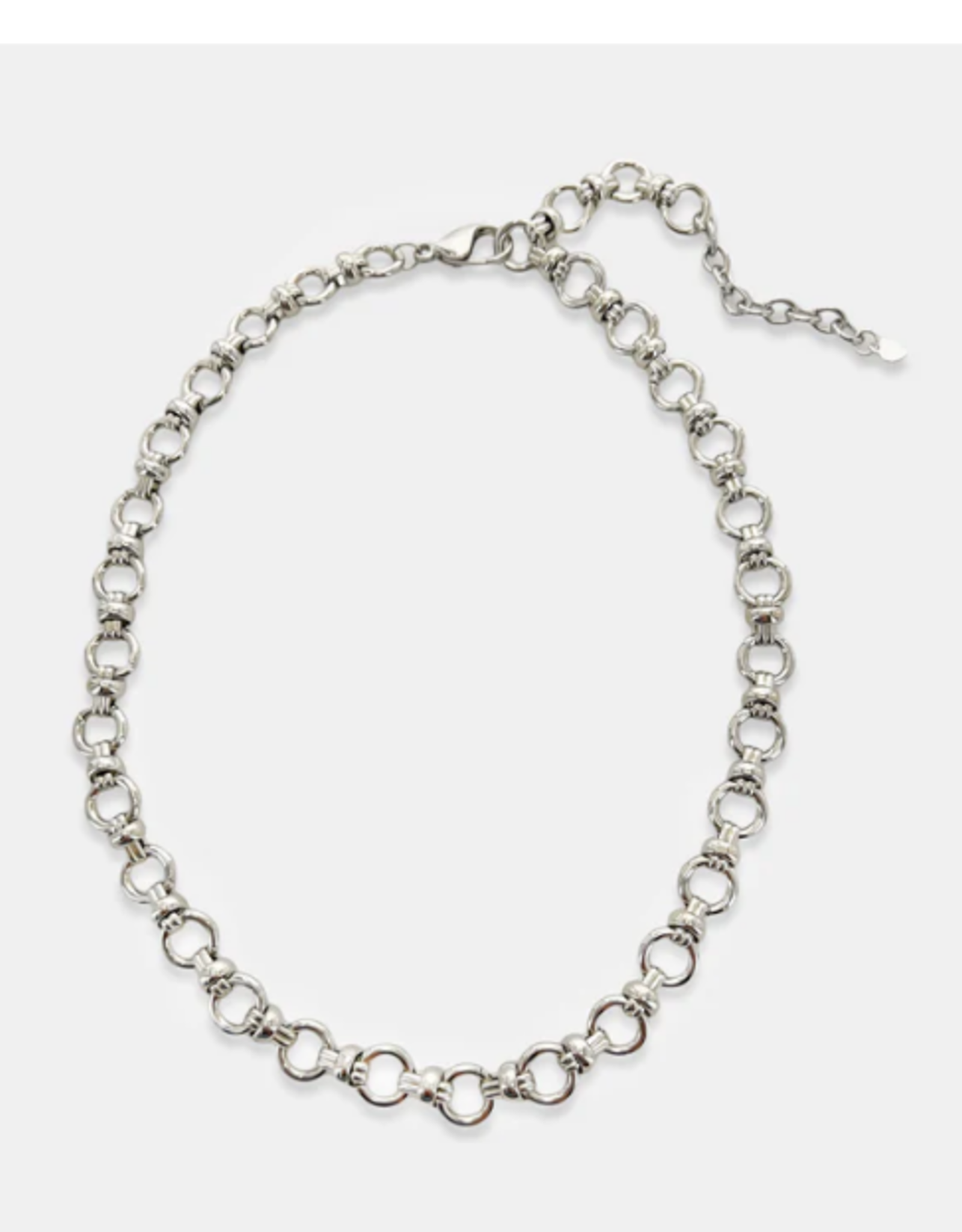 Silver Short O Chain Necklace