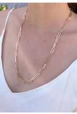 Gold Large Paperclip Necklace