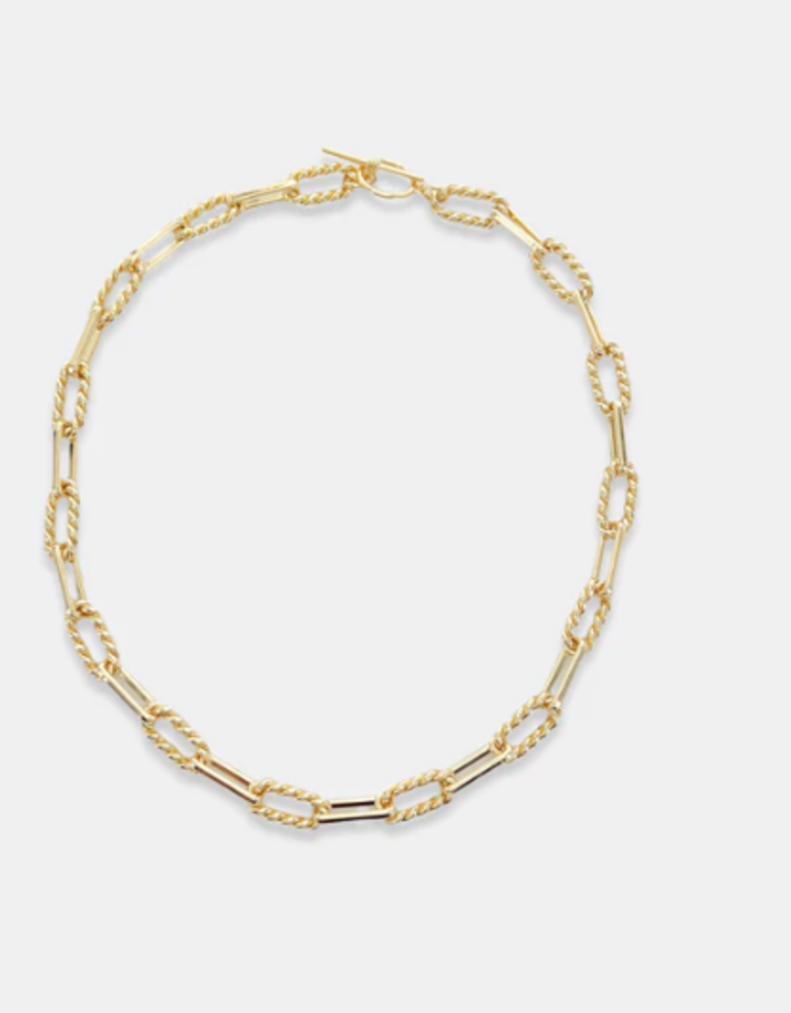 Gold Rope Paperclip Necklace