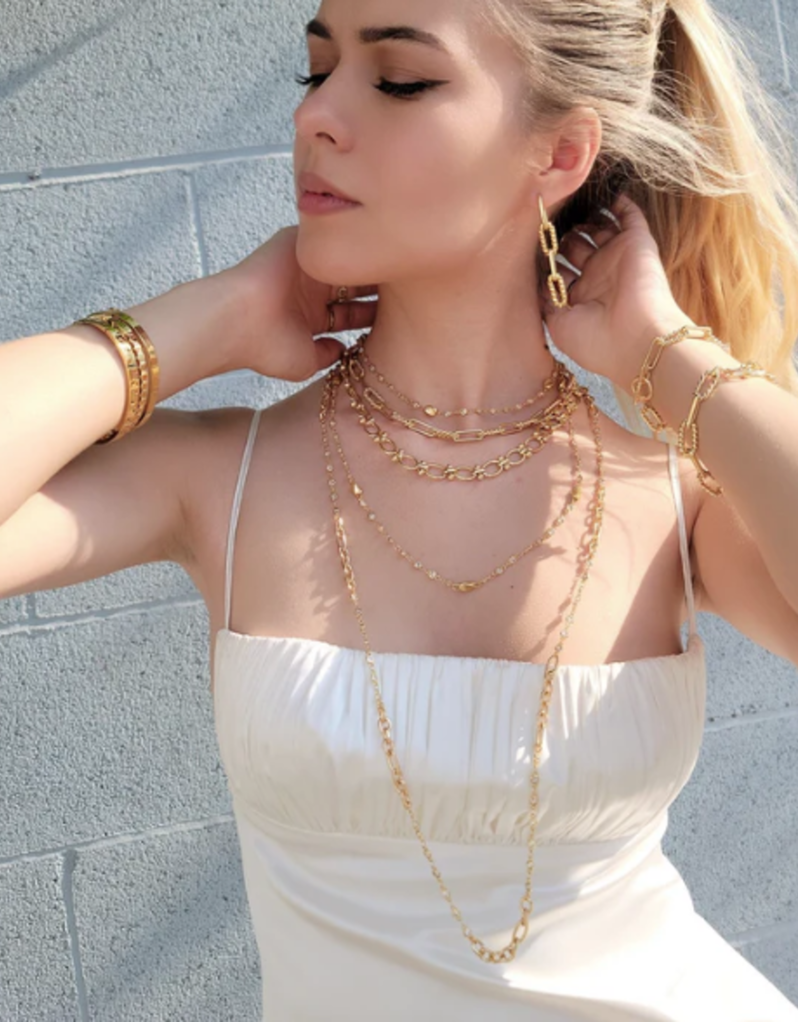 Gold Rope Paperclip Necklace