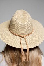 - Light Natural Woven Panama Braided Band Hat