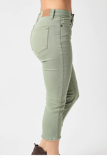 Judy Blue Sage Green High Waist  Denim Capri  Pant