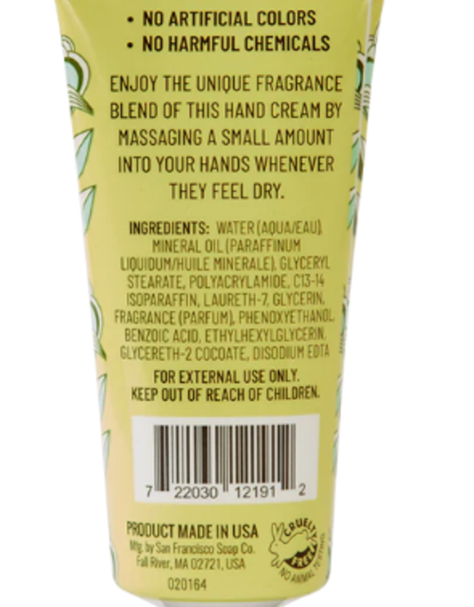 Tuberose & Bergamot Scented Botanical Hand Cream 1.5 fl oz