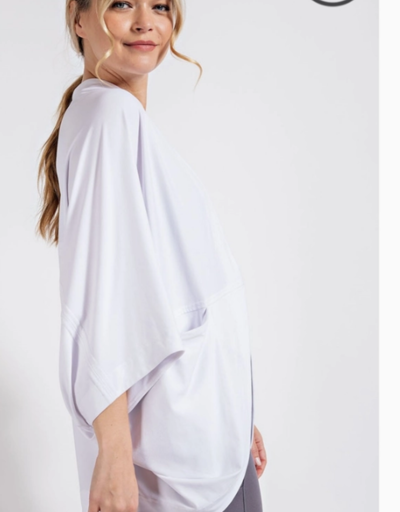 - White  Open Front  Butterfly Sleeve with Pockets Cardigan