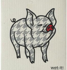 Hounds Tooth Graphic Pig  Wet It!