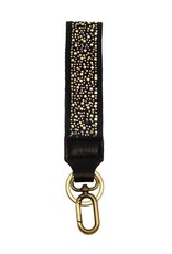 Black Studded Easy Find Wristlet keychain /Clutch Strap 1.5"