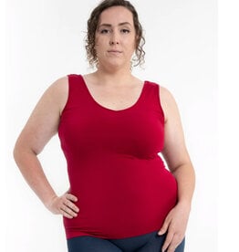 - Red RELAXED Reversible Neckline Tank