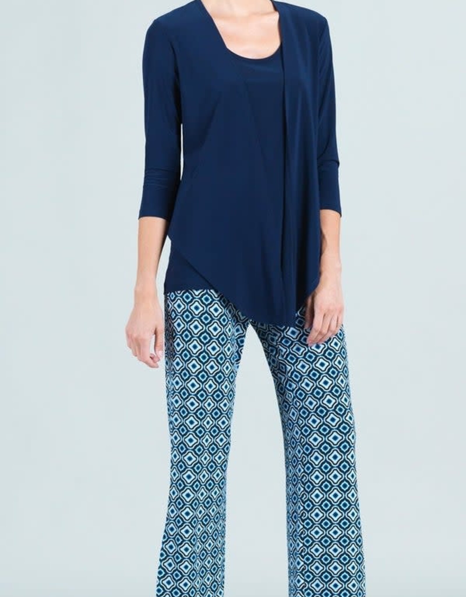 Clara Sunwoo Navy Soft Knit Tie Front Cardigan