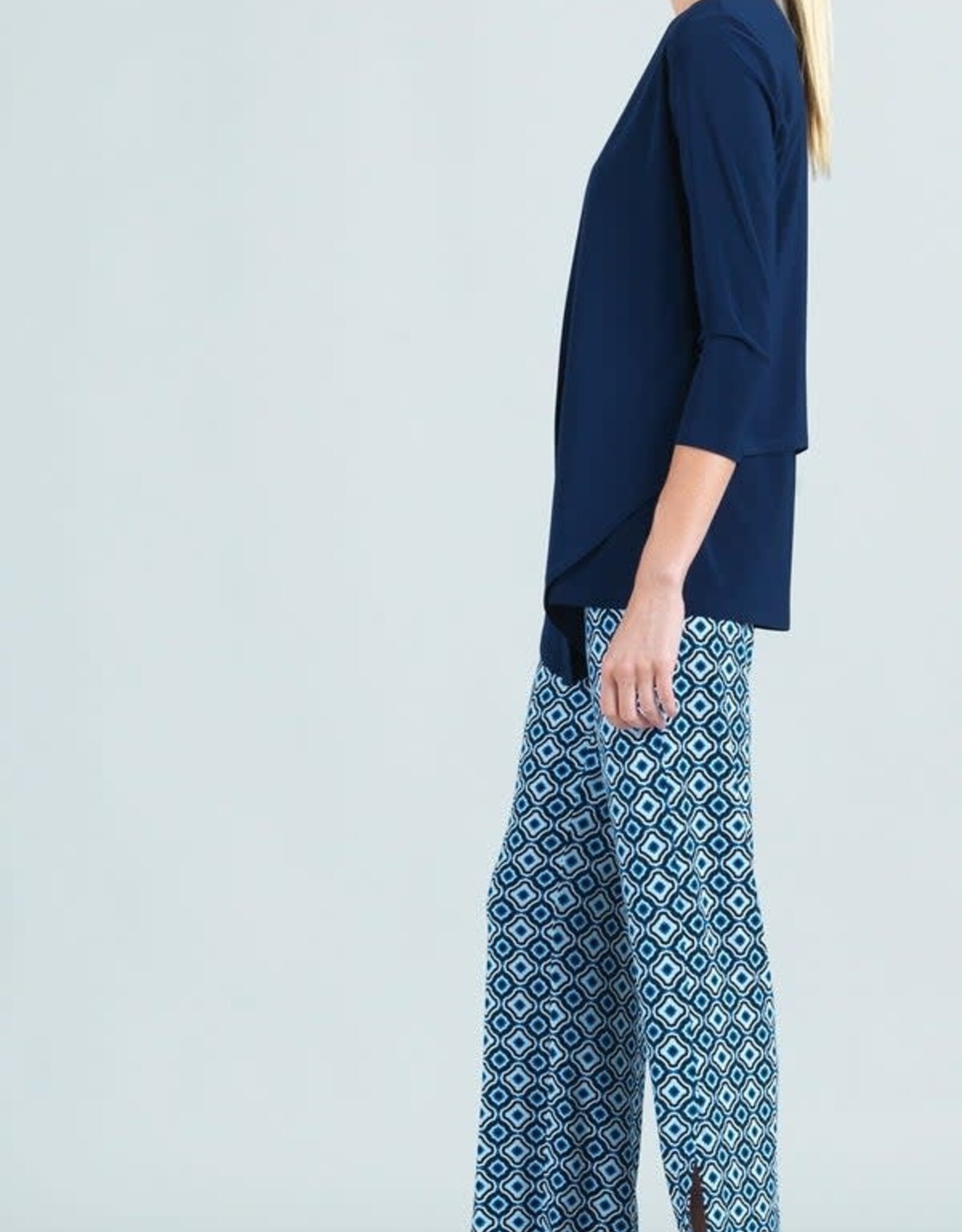 Clara Sunwoo Navy Soft Knit Tie Front Cardigan