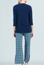 Clara Sunwoo Clara Sun Woo CA21 Navy Soft Knit Tie Front Cardigan